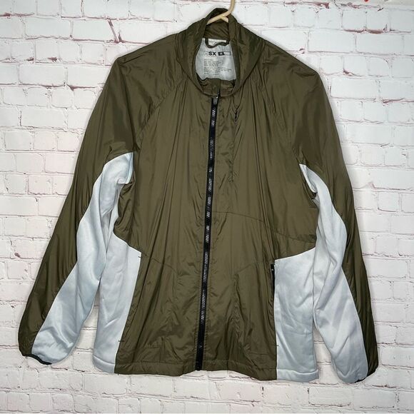 MSX by Michael Strahan Green Full Zip Jacket Coat Lined Nylon Mens Medium - Picture 2 of 7